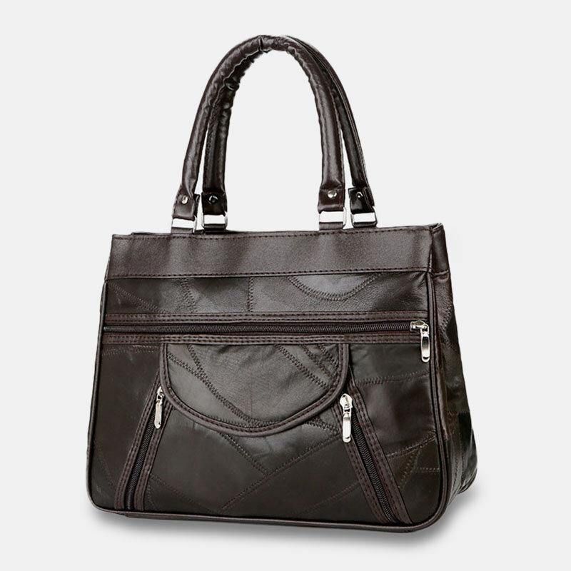 Torebka Damska Z Prawdziwej Skóry Patchwork Malowana Torba Z Wieloma Kieszeniami Torebki O Dużej Pojemności Vintage Crossbody Bags