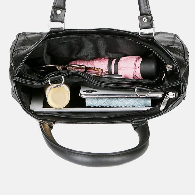 Torebka Damska Z Prawdziwej Skóry Patchwork Malowana Torba Z Wieloma Kieszeniami Torebki O Dużej Pojemności Vintage Crossbody Bags