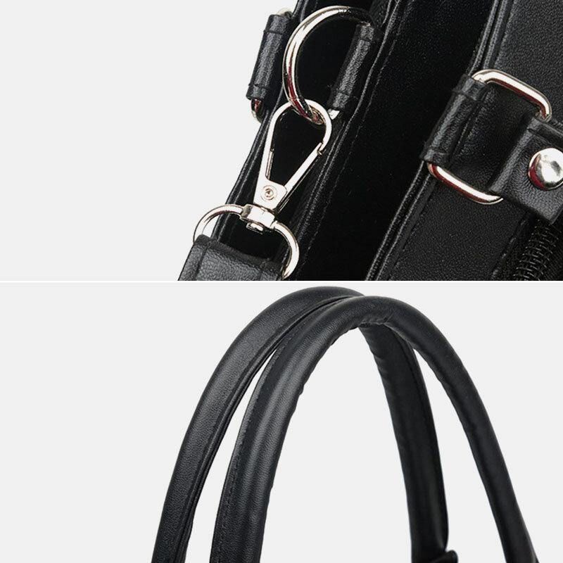 Kobiety Prawdziwej Skóry Geometryczny Wzór Dopasowanie Kolorów Vintage Dużej Pojemności Torebki Torba Na Ramię Torby Crossbody