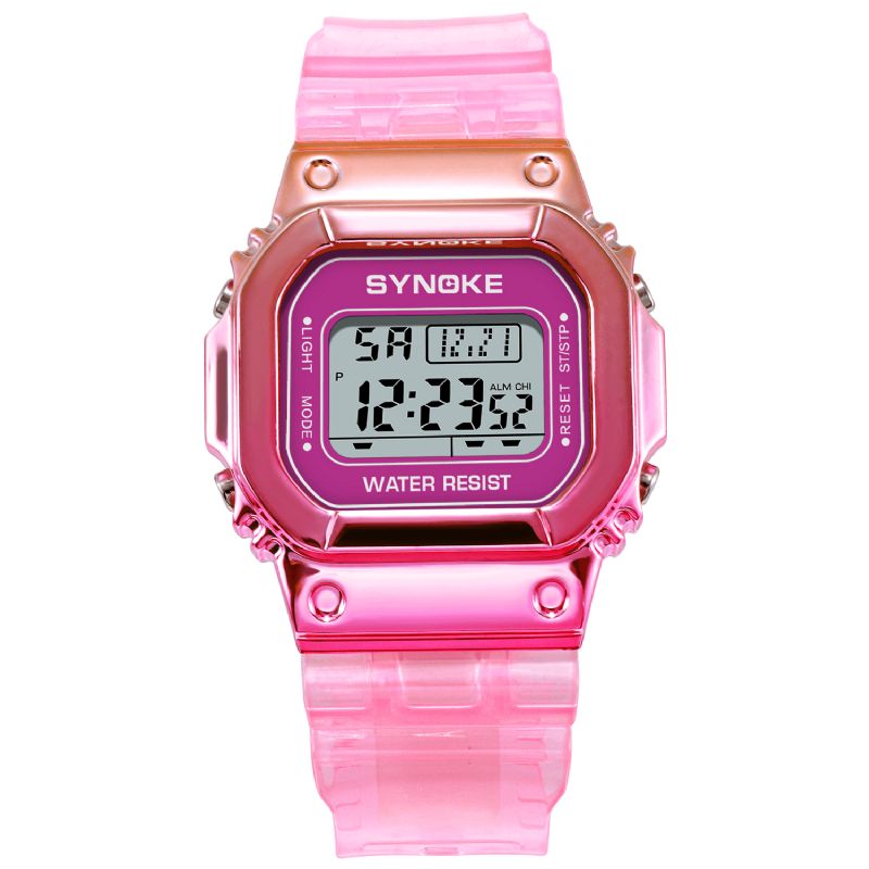 Synoke 9622 Gradient Color Zegarek Case Moda Style Kobiety Mężczyźni Luminous Display Para Cyfrowy Zegarek