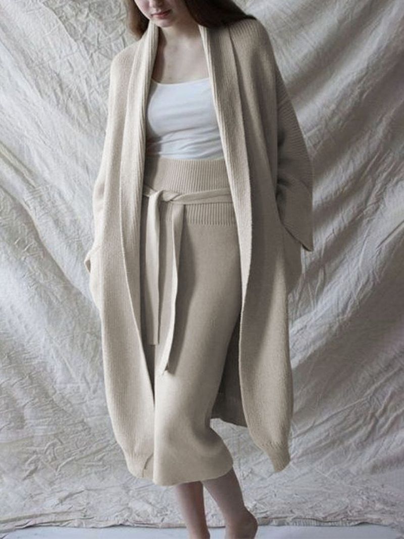 Elegancki Luźny Sweter Z Długim Rękawem