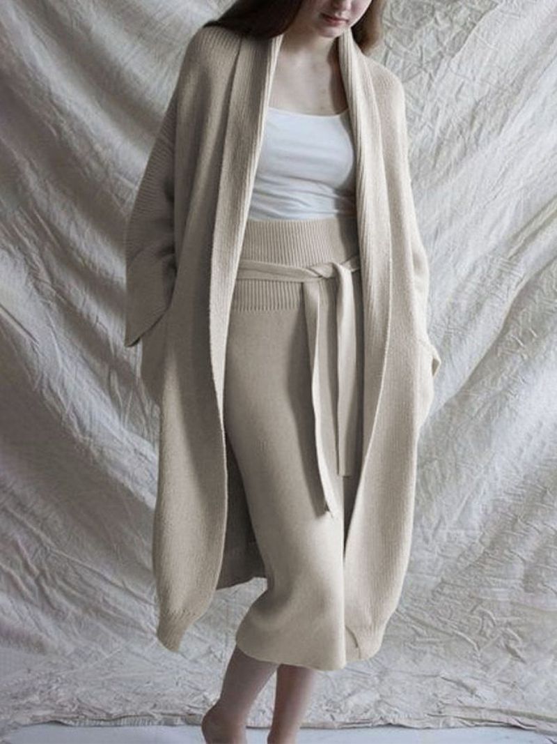 Elegancki Luźny Sweter Z Długim Rękawem