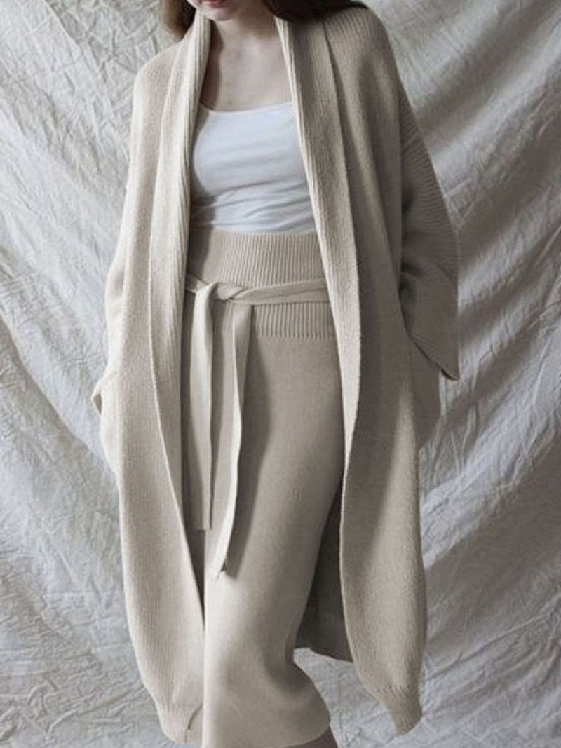 Elegancki Luźny Sweter Z Długim Rękawem